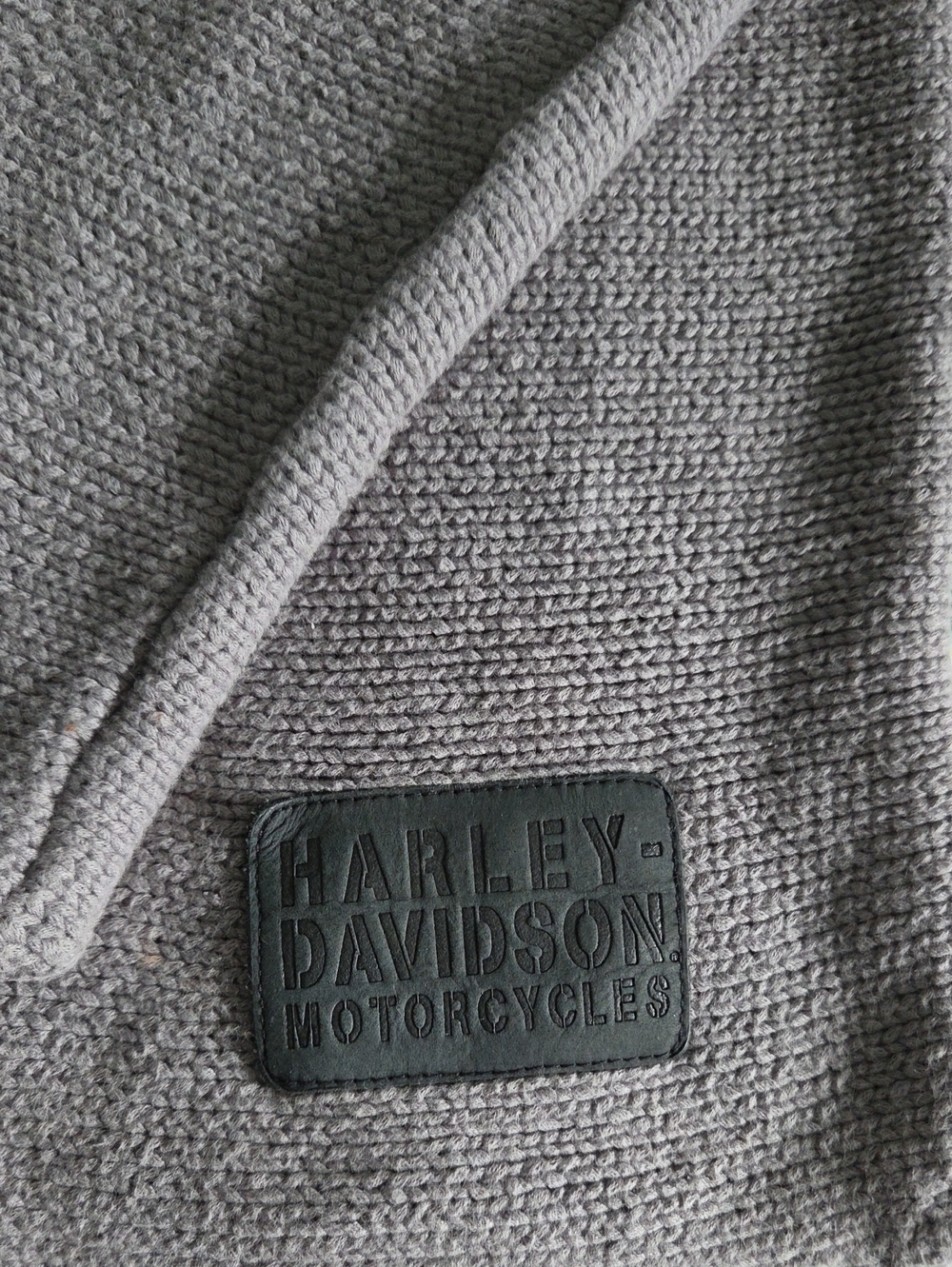 Harley-Davidson Light Gray Knit Crewneck Sweater - Picture 2 of 9